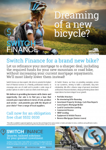 Switch Finance for a new bicycle.